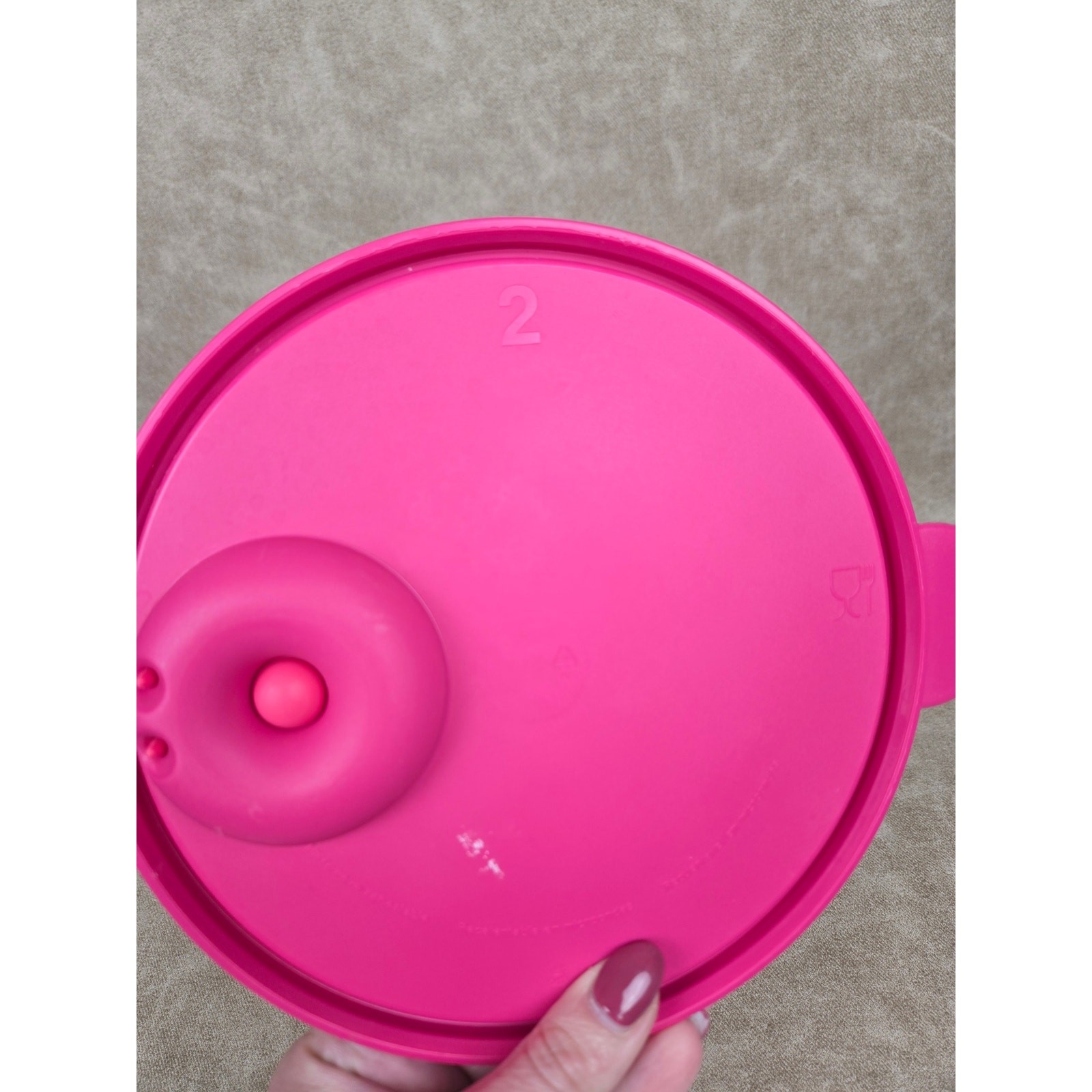 2 Pink Tupperware CrystalWave Seals ~ Lids # 2