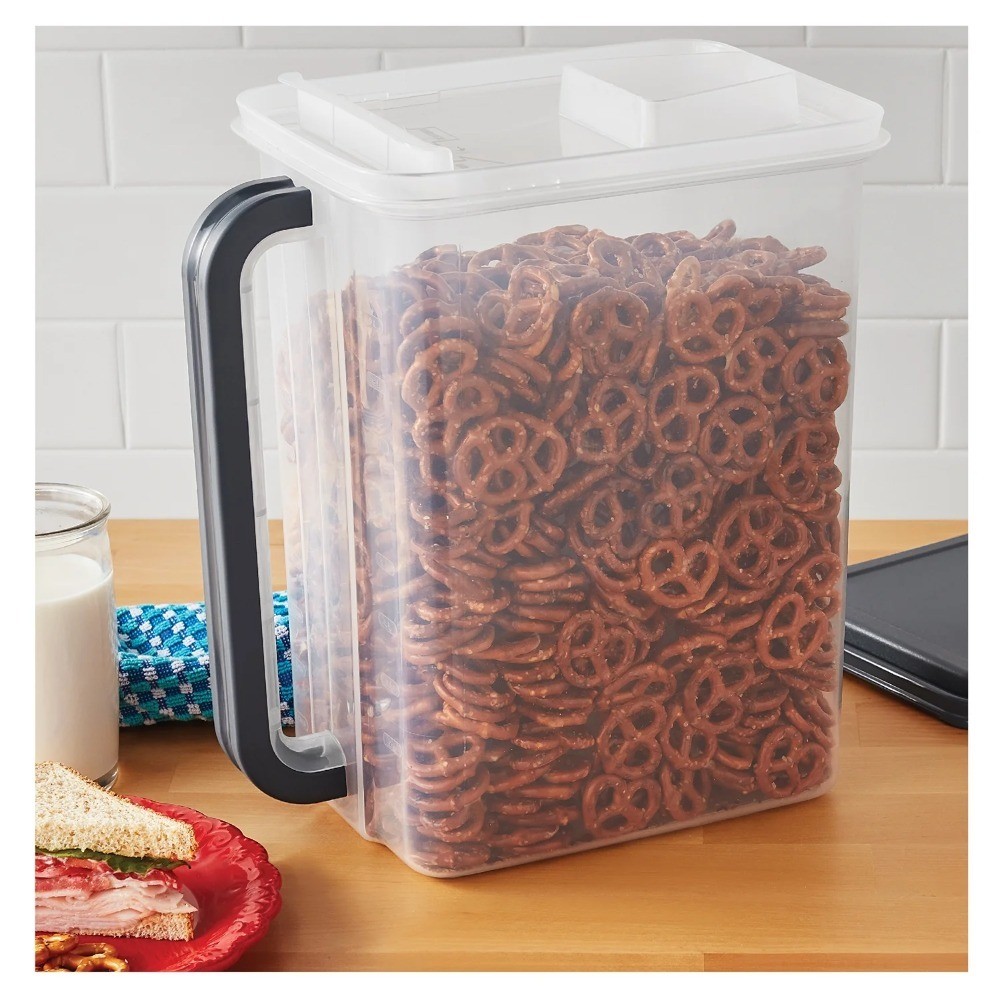Bulk Canister Holds 46 Cups – Dark Gray Lid and Handle, Food Storage Container