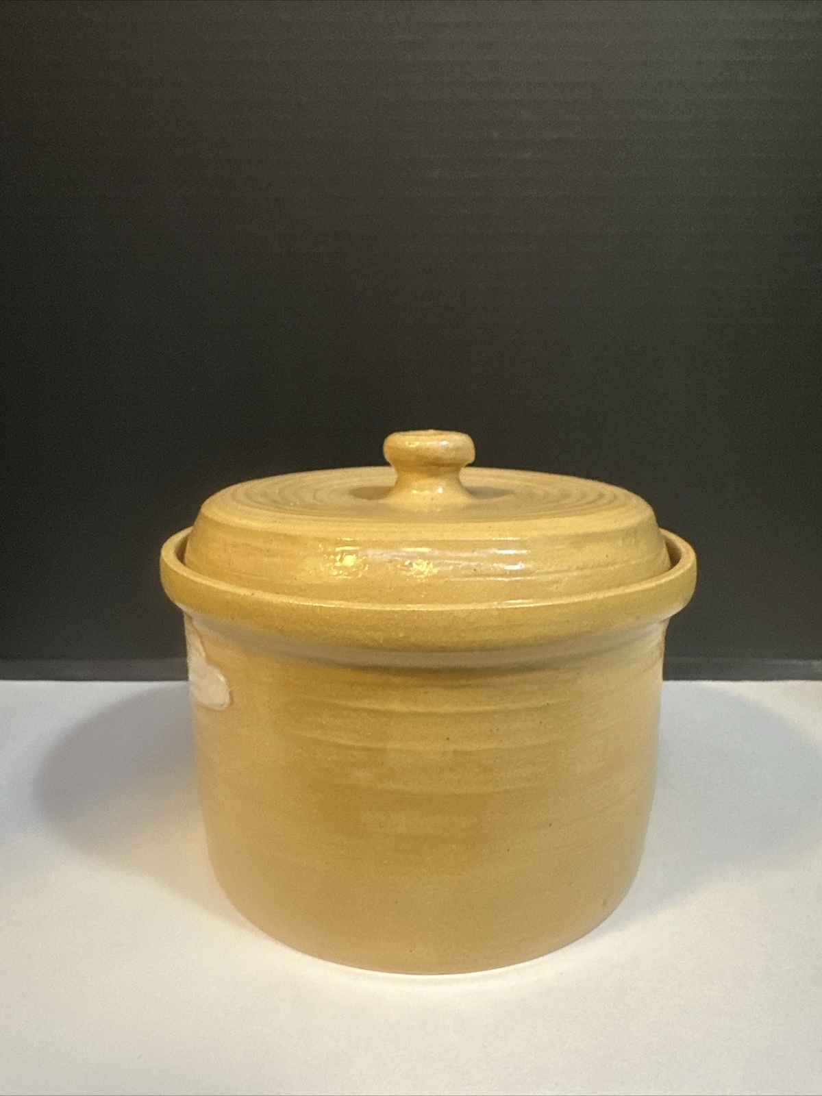 Studio Art Pottery Stoneware Covered Casserole Dish With Lid Dragonfly Signed