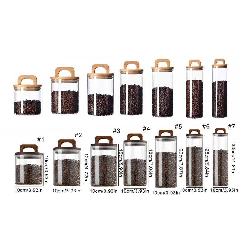 Vacuum Sealed Storage Container Water Proof Handle Glass Canister