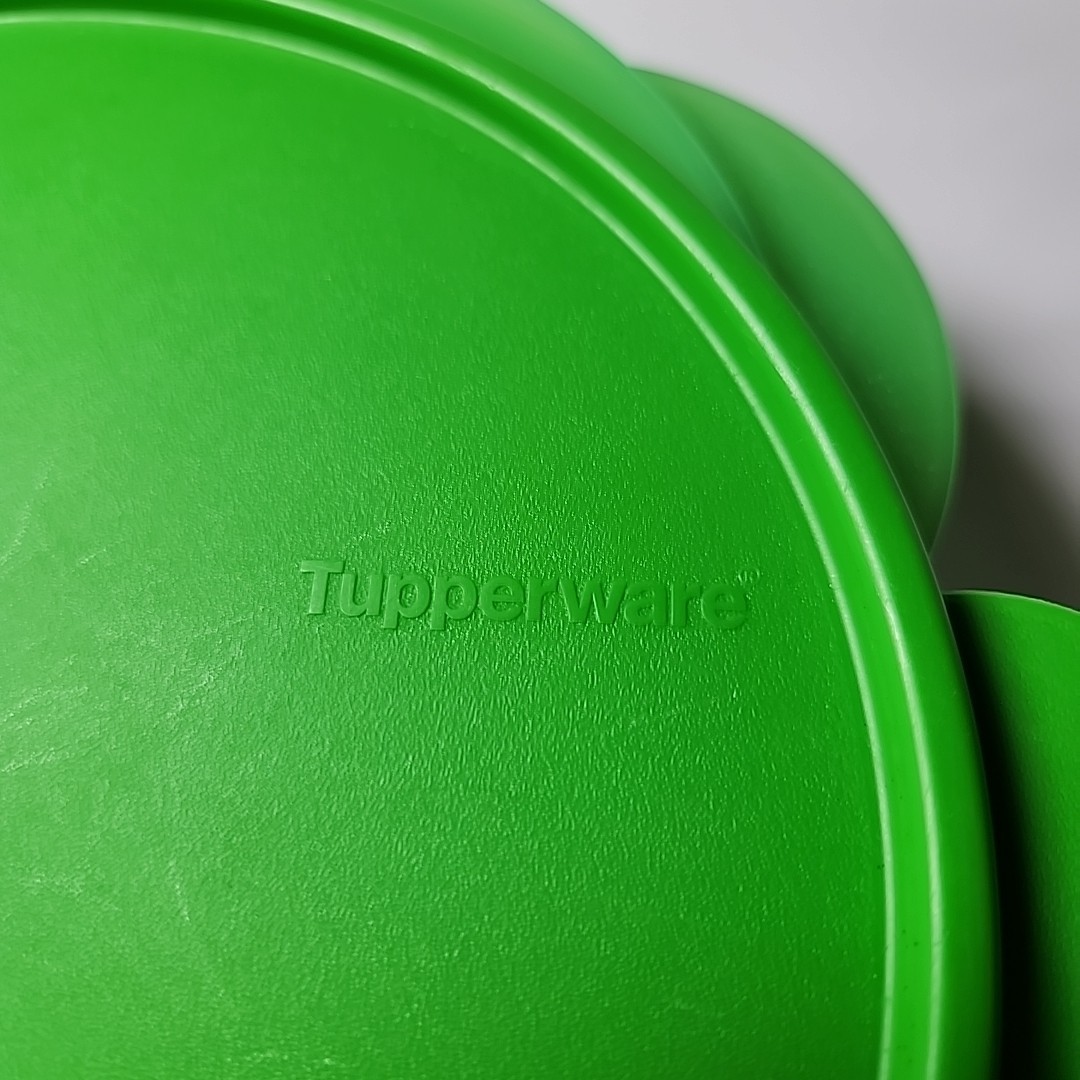 Tupperware Crystalwave Microwave Reheatable Bowl&Seal/Lid Green 6.25cups 1.5L