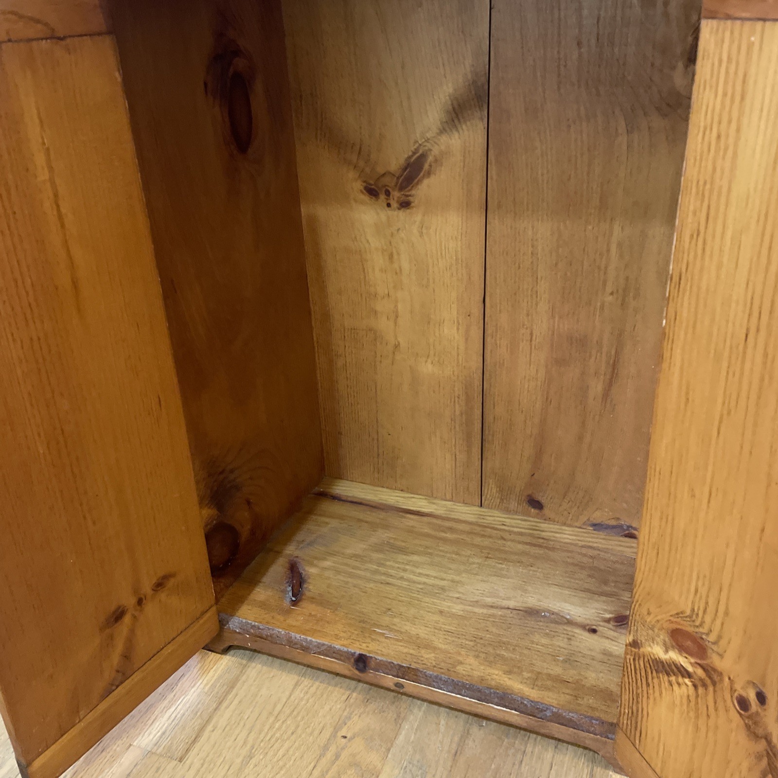 Large Potatoes Onions Storage Cabinet Bin Farmhouse Country Pine Wood Box
