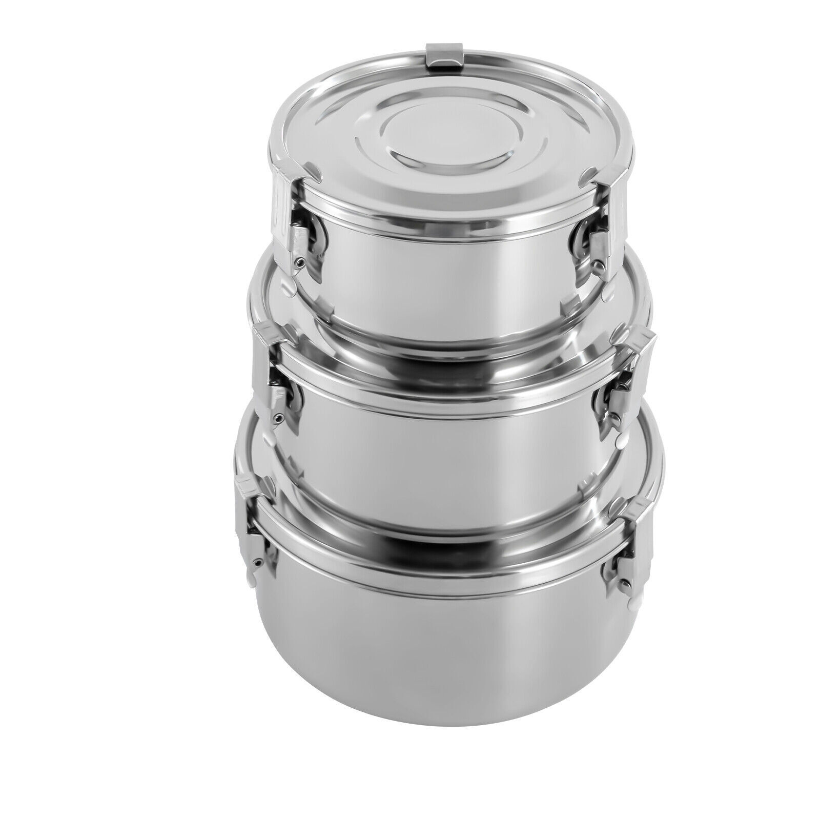 304 Grade Stainless Steel Food Storage Containers Leak-Proof Smell-Proof Silver