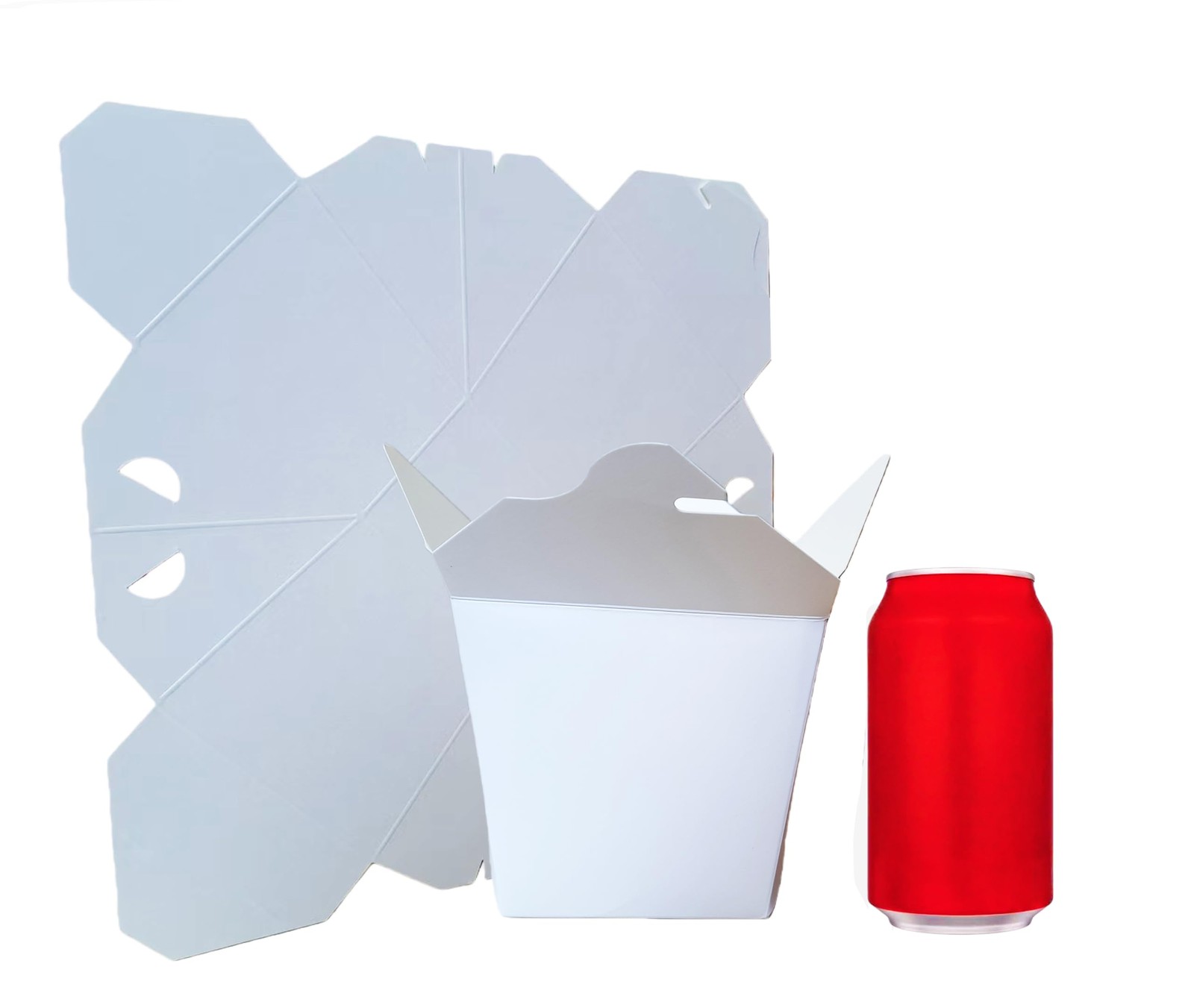 32oz 50pcs Chinese White Take Out Collapsible Noodle Food Container