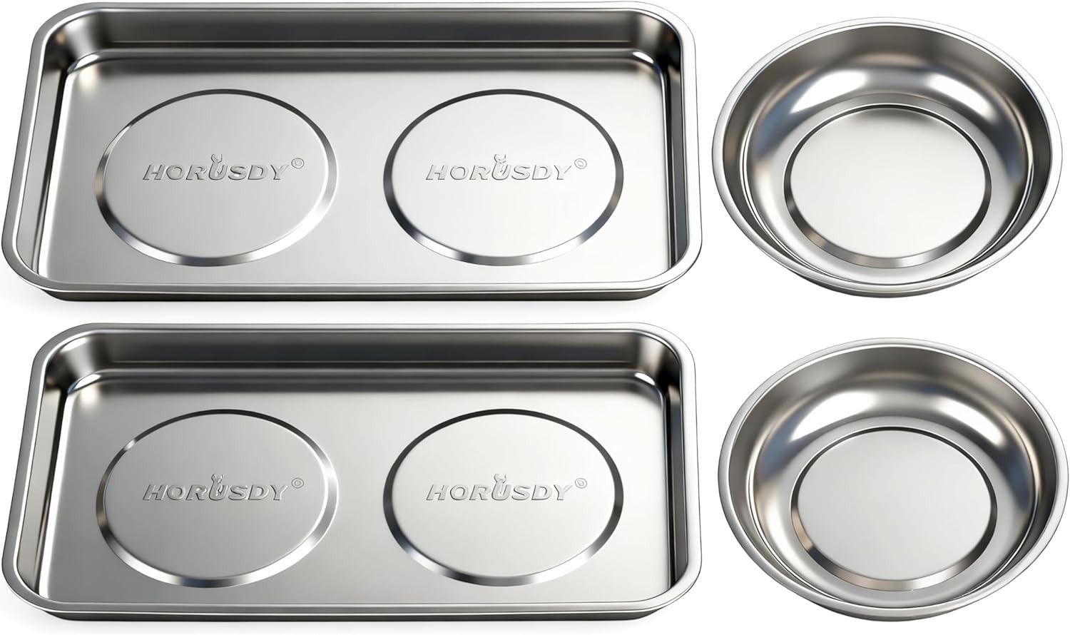HORUSDY 9.5×5.5 Inch Magnetic Tray 4 Piece Set
