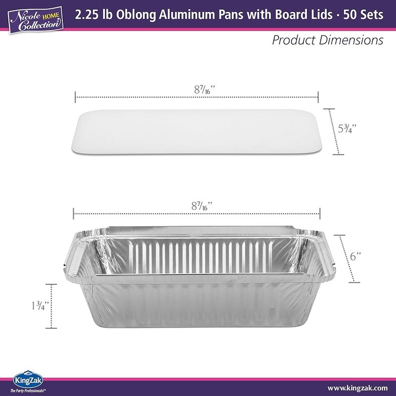 Aluminum Foil Pans W/ Lids Baking Meal Prep Storage Takeout Containers New