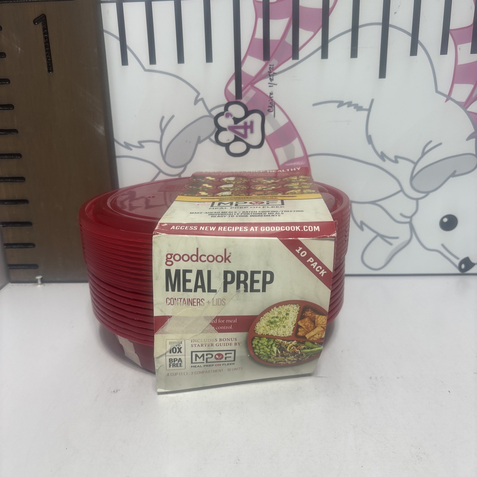 10 Compartment Food Storage Container Set Microwave Freezer Safe Meal Prep