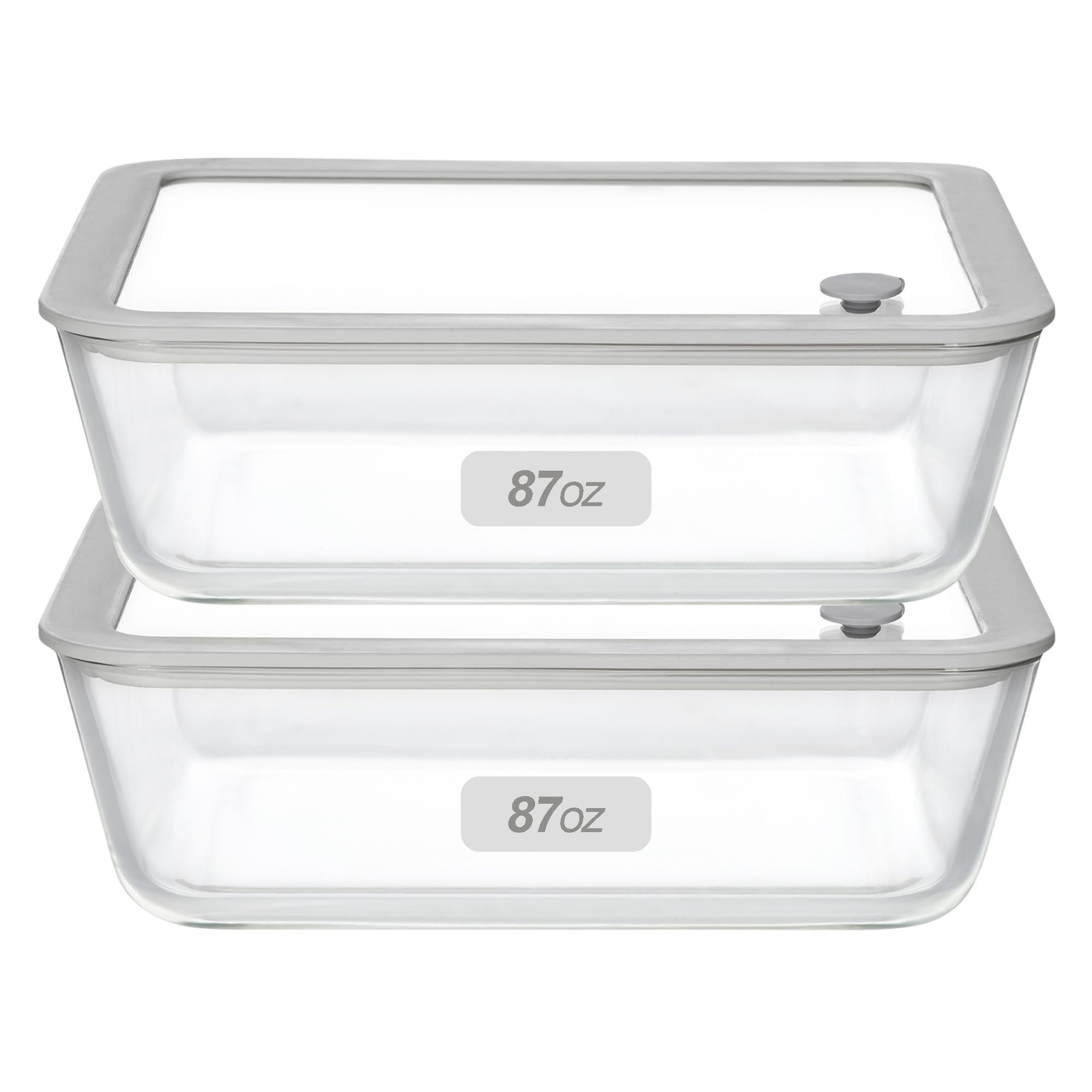 Glass Food Containers with Glass Lid, Microwave Safe Food Storage Container S…