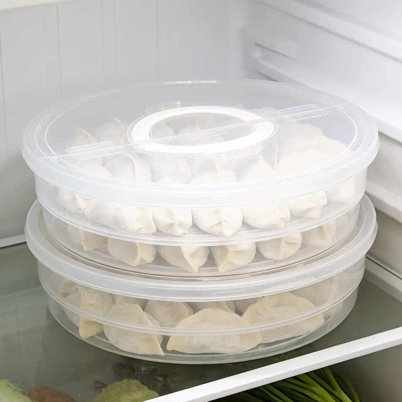 2 Pack 12 Inch 2-Compartment Food Storage Containers with Lids & Handles