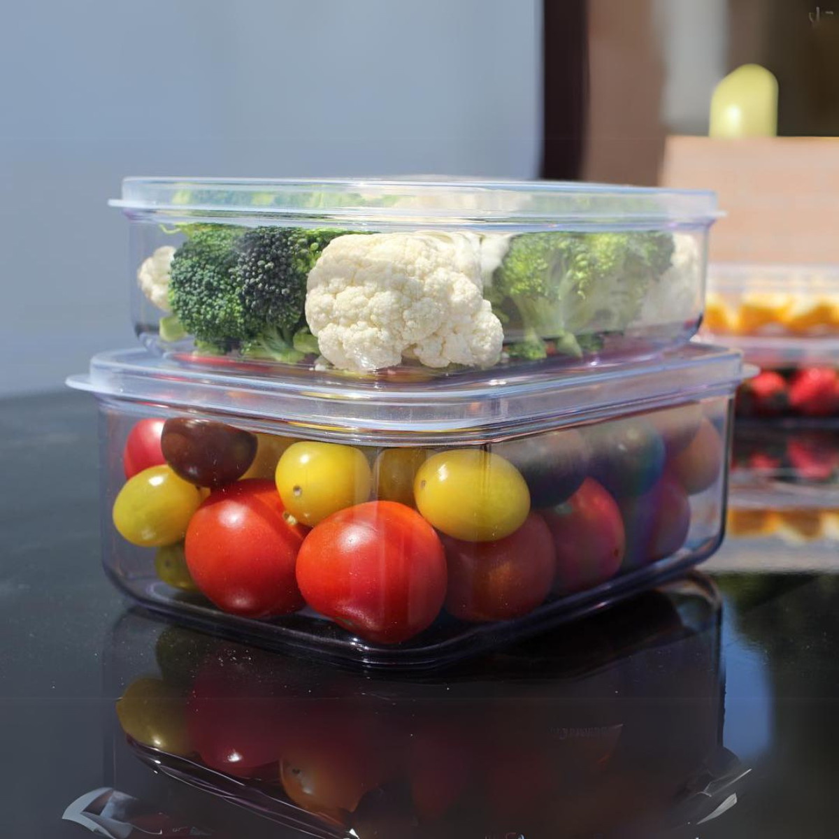 Lustroware Micro Clear Kitchen Pantry Food Storage Container Set with Lid