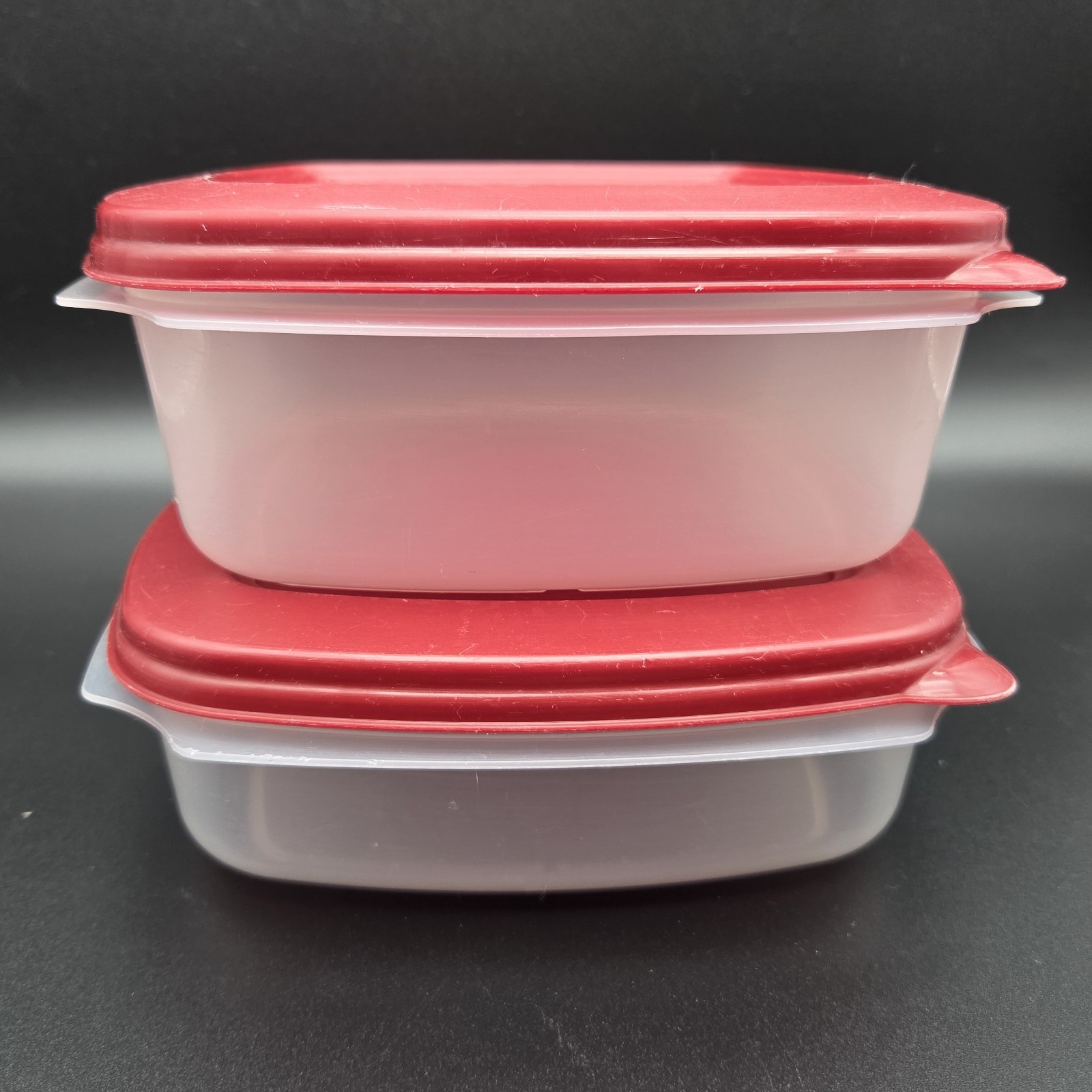 Rubbermaid EasyFind Storage Containers Red Lids 8.5 & 10.6 Cups 401H 401J 401G