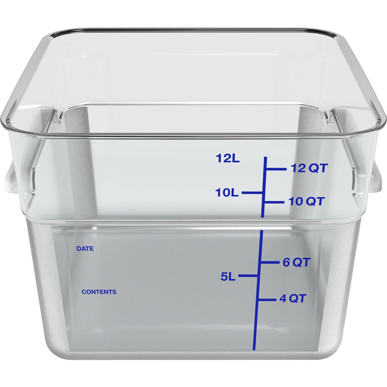 San Jamar 1195407 Polycarbonate Food Storage Container 12 Qt Clear