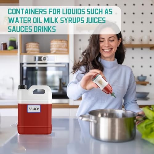 3 Pcs 1 Gallon Plastic Jugs with Lids & Handles – Reusable Liquid Storage Contai