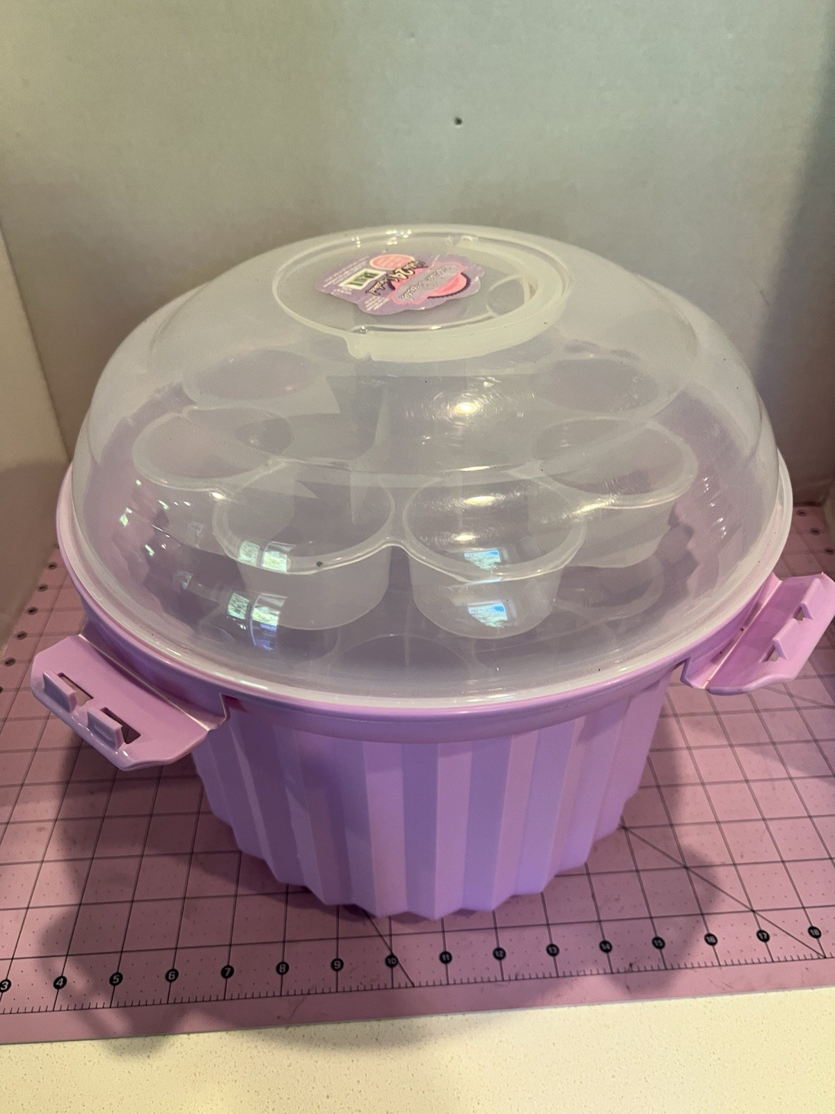 FOXRUN Party 24 Cupcake Stackable Locking Carrier Case Easy Display Carry Pink