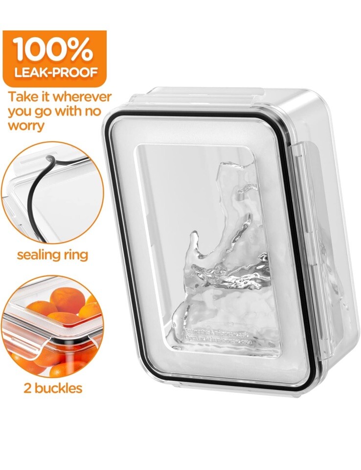 HOMETALL 40 PCS Food Storage Containers with Lids Airtight, 100% Leakproof Plast