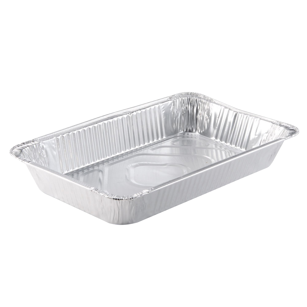 Pactiv Aluminum 1/2 Size Shallow Extra Heavy Disposable Steam Pan 25 oz 100/Case