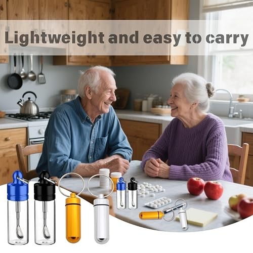 4-Pack Portable Leak-Proof Storage Containers, Mini Glass Cases with Spoons, Wat