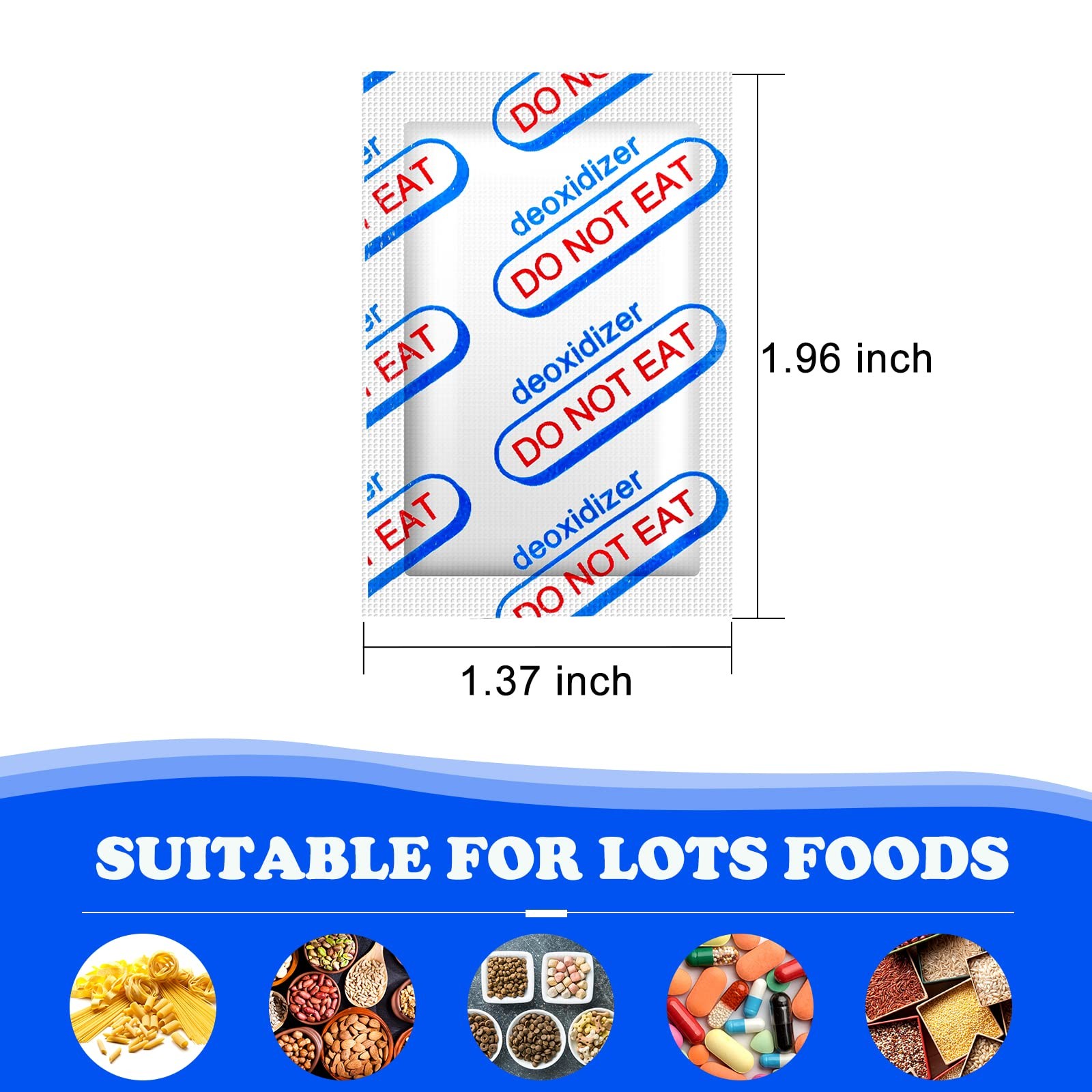 100 Packs 300CC Oxygen Absorbers (10 Packs in Individual Vacuum Bag), Food Gr…