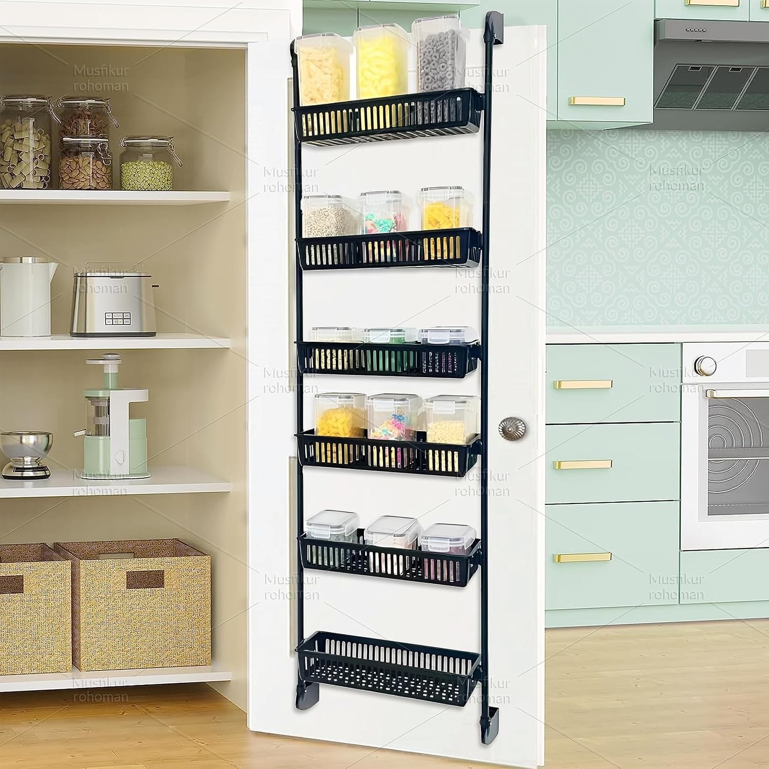 Storage Rack Over the Door Airtight Food Storage Containers with Lids 15 pcs