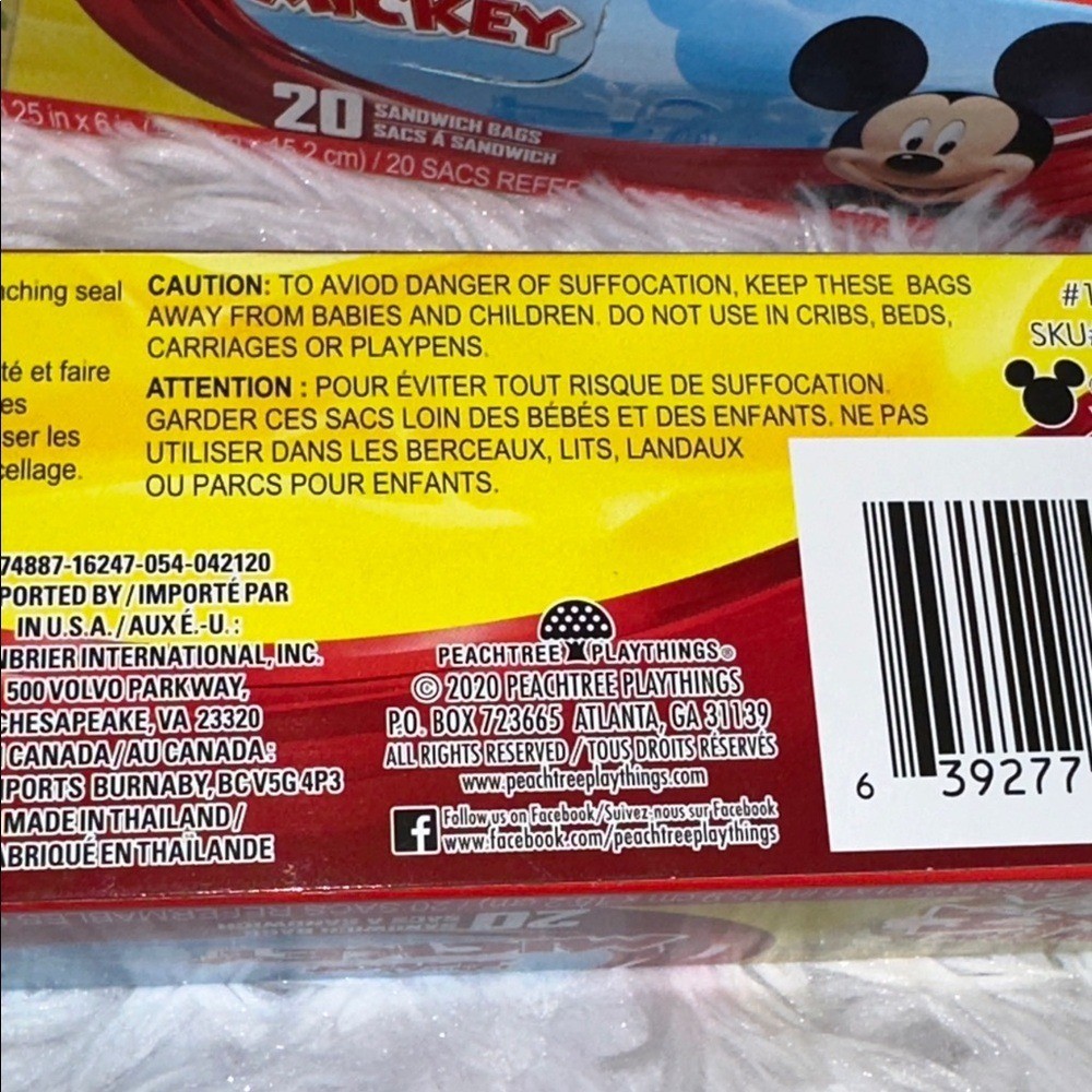 Disney Mickey Mouse Sandwich Bags Junior Clubhouse Just Awesome 40 Bags!
