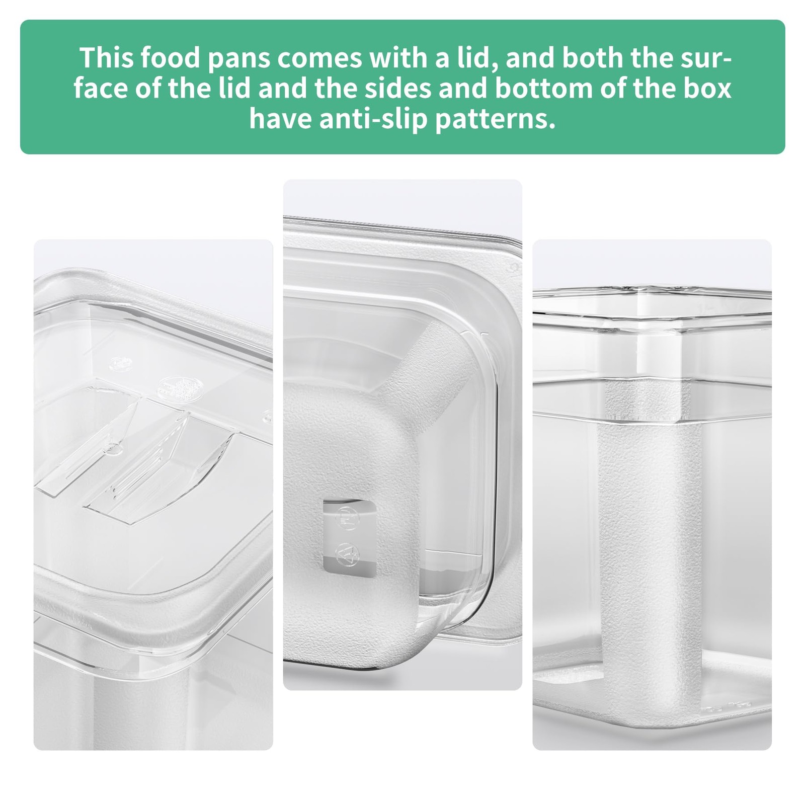 6Pack Food Pans, 1/6 Size 6 Inch Deep Commercial Food Storage Containers, Pol…