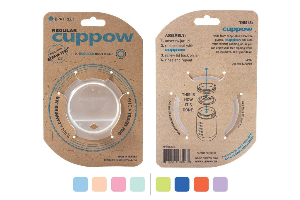 cuppow Regular Mouth Mason Jar Clear Pink w/Straw-Tek Canning Jar – NEW