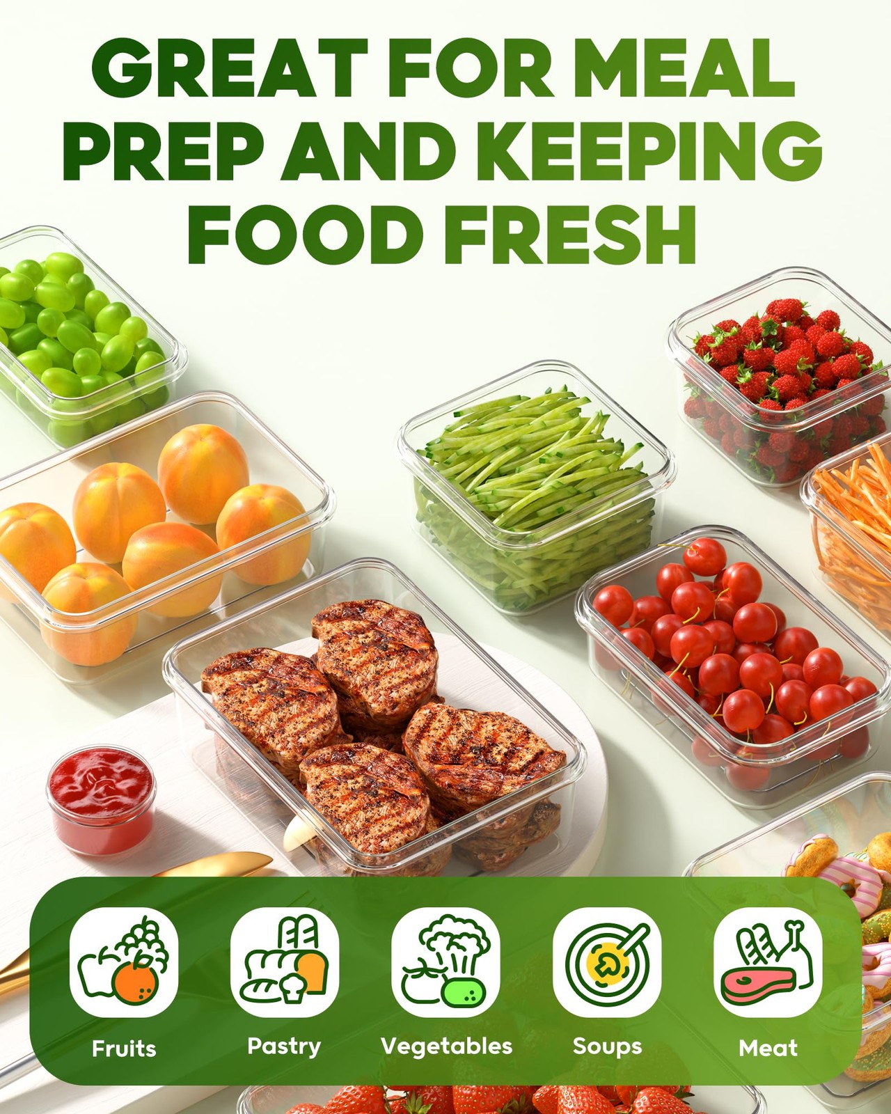 70 PCS Food Storage Containers with Lids(35 Containers & 35 Lids), BPA-Free P…