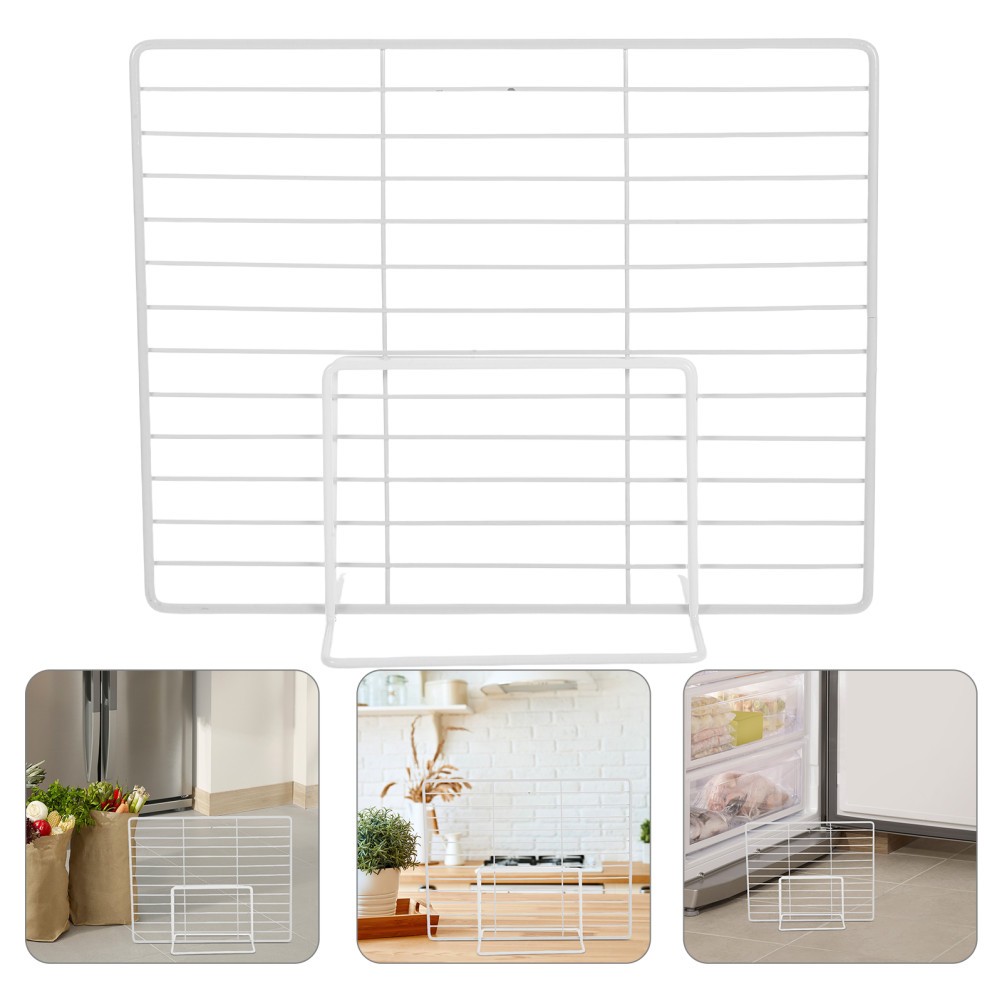 2Pcs Adjustable Metal Wire Mesh Divider for White Refrigerator and Chest Freezer