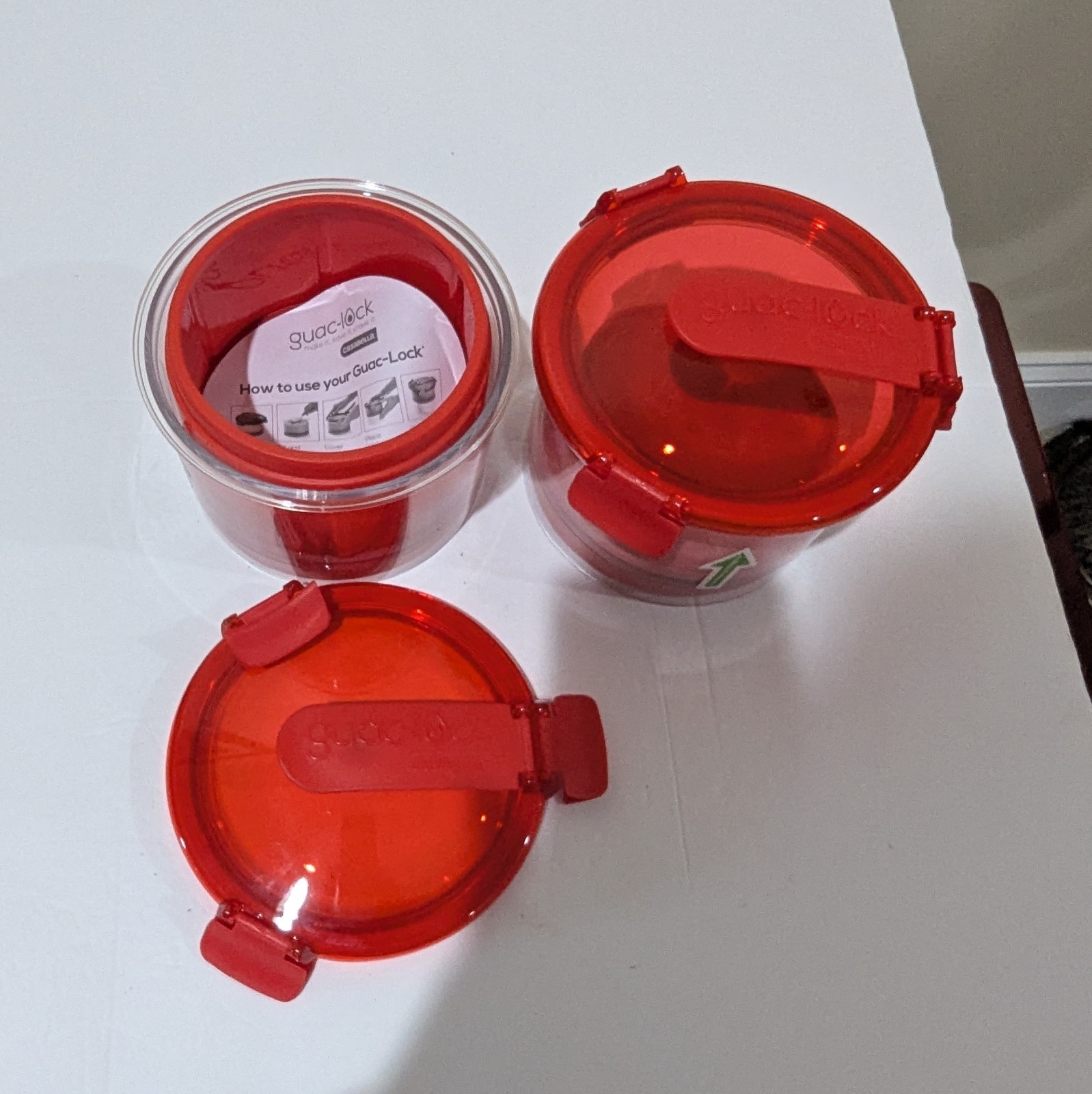 NEW Red Guac – Lock 4 PC Container/Storage