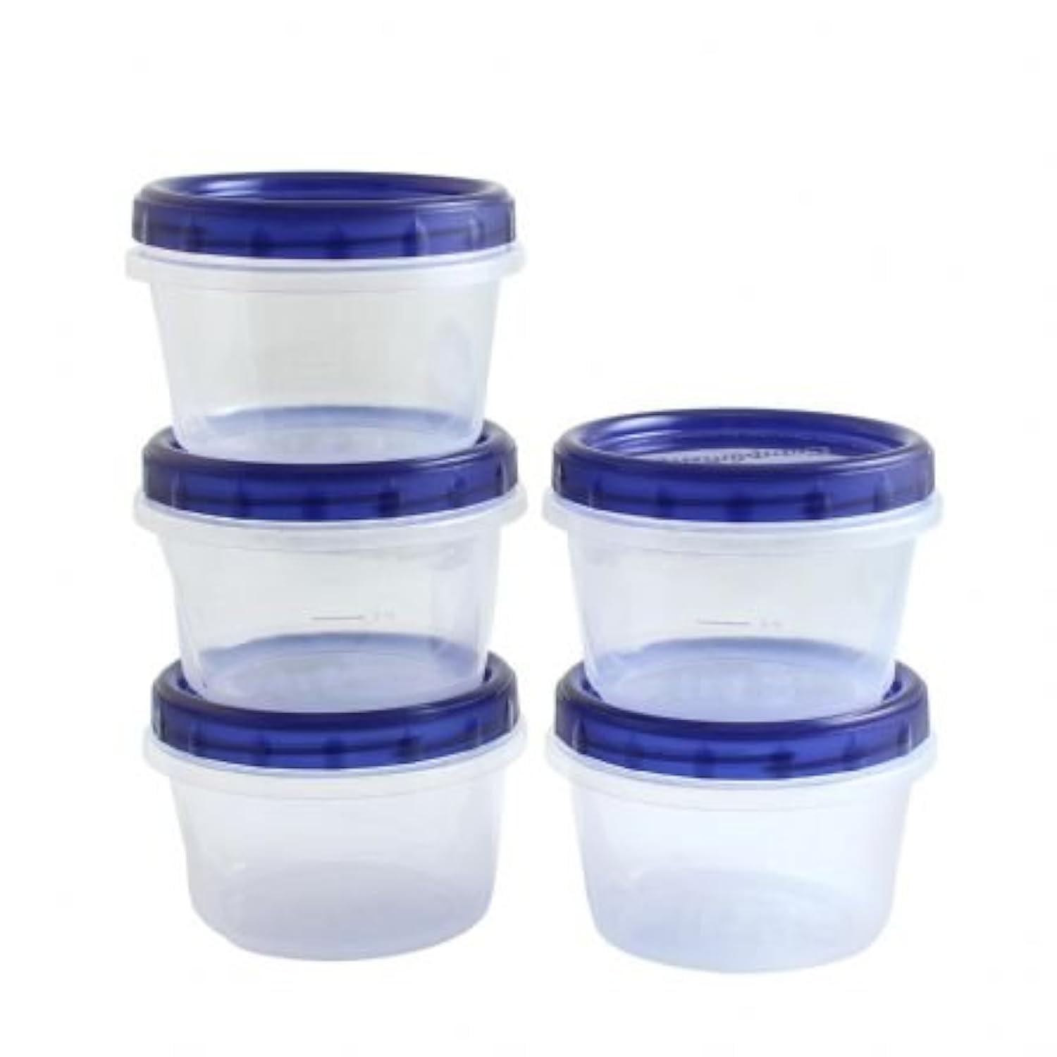 16Oz – Blue – 5 Pk Twist Top Food Storage Containers Leak-Proof Airtight Soup…