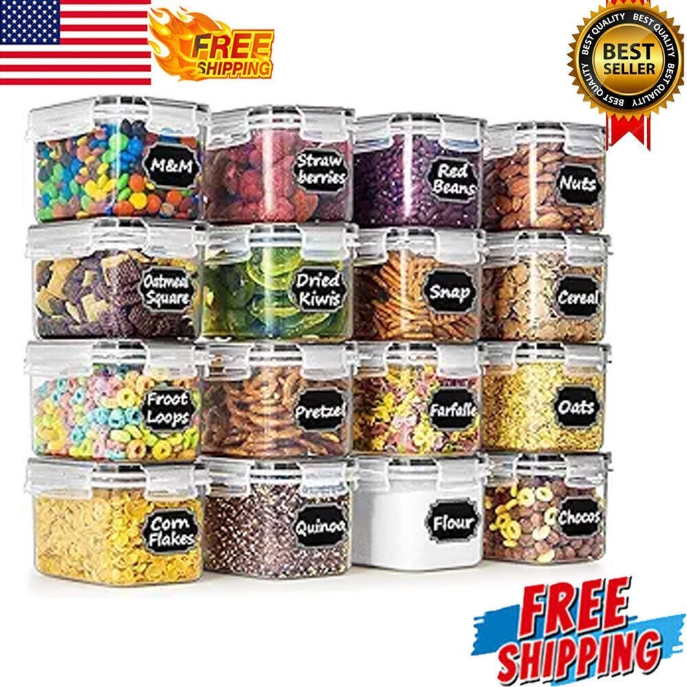 Cereal Dry Plastic Food Storage Container Set Sugar Flour Baking Supplies 0.8 L