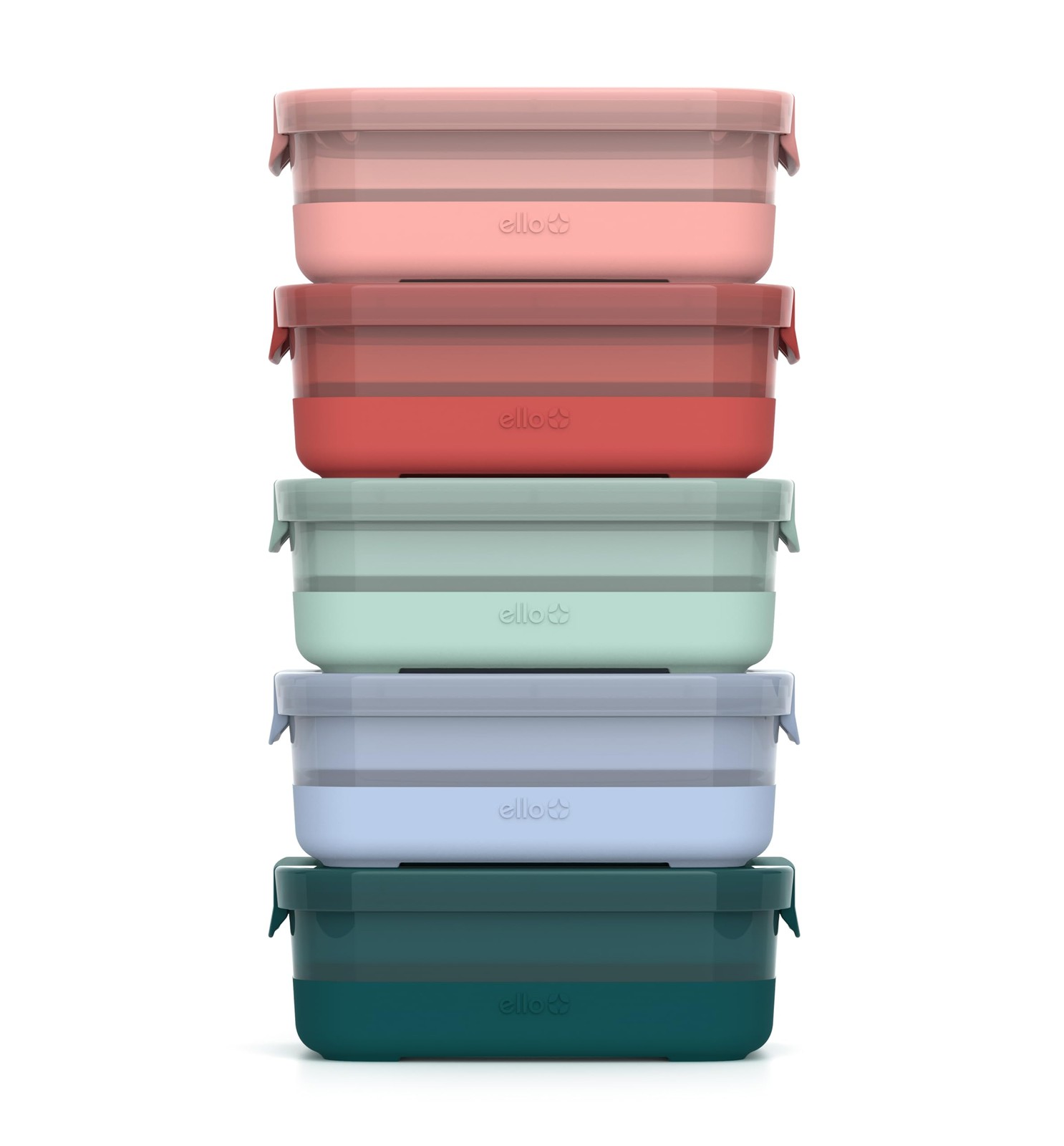 New Plastic Meal Prep Set BPA Free Food Storage Container with Silicone Boot and
