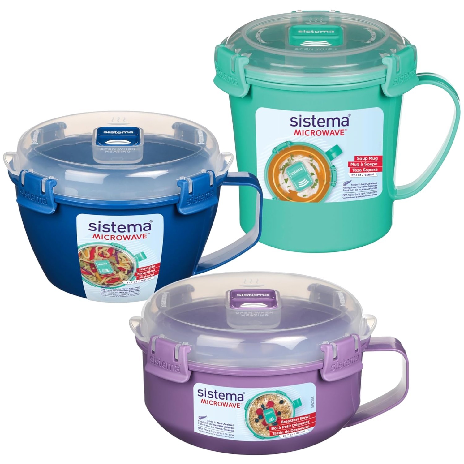 Splatter-Free Microwave Containers with Easy-Locking Clips