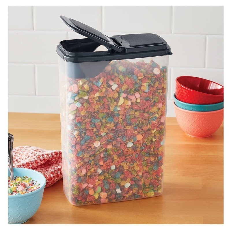 Cereal Dispenser Storage Container For Snacks Pet Food 4Qt Bag-In Design Plastic