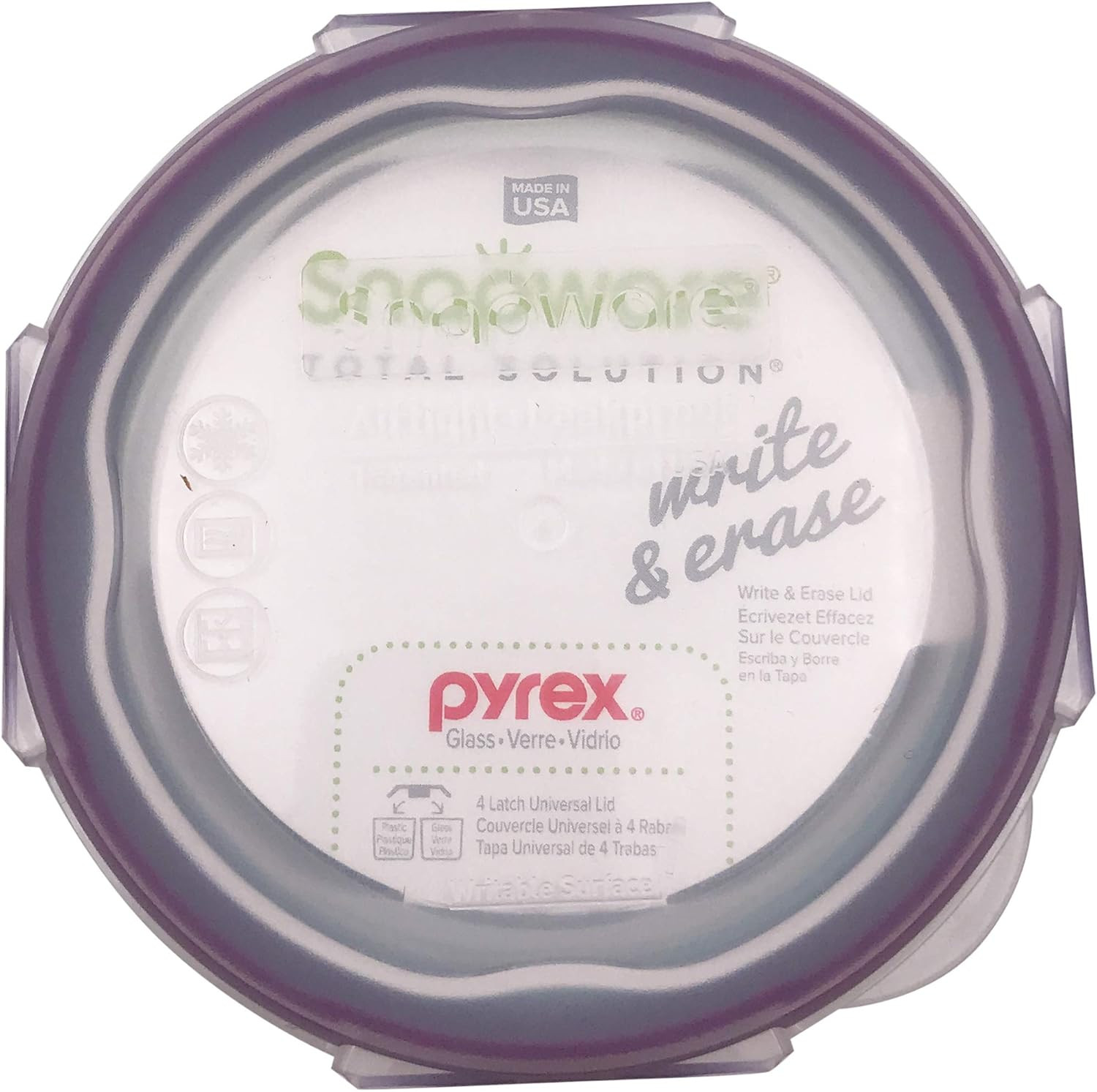 1 Cup Glass Round Food Container, 1 EA
