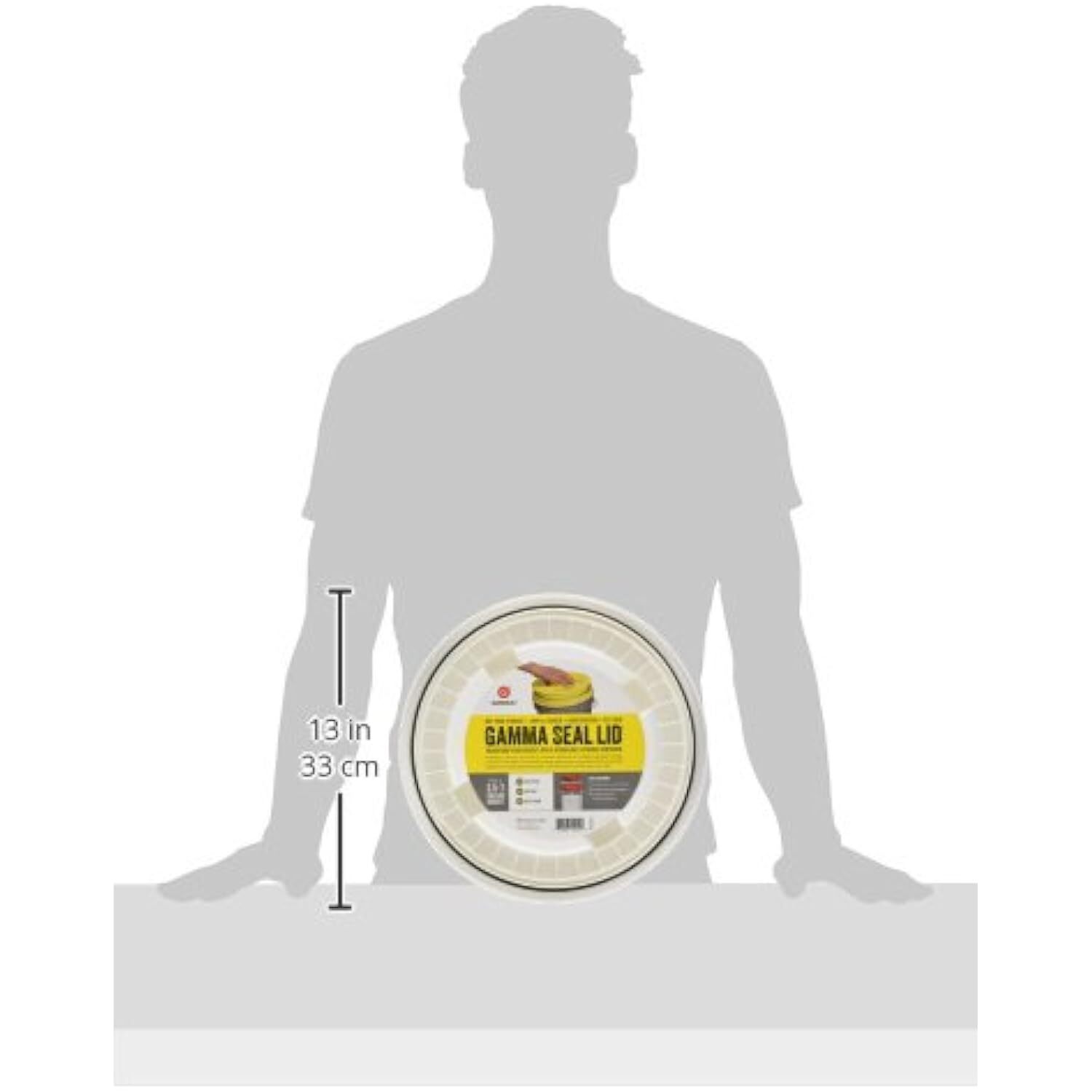 White Gamma Seal Lid Airtight & Leakproof Storage for 3.5 to 7 Gallon Bucket