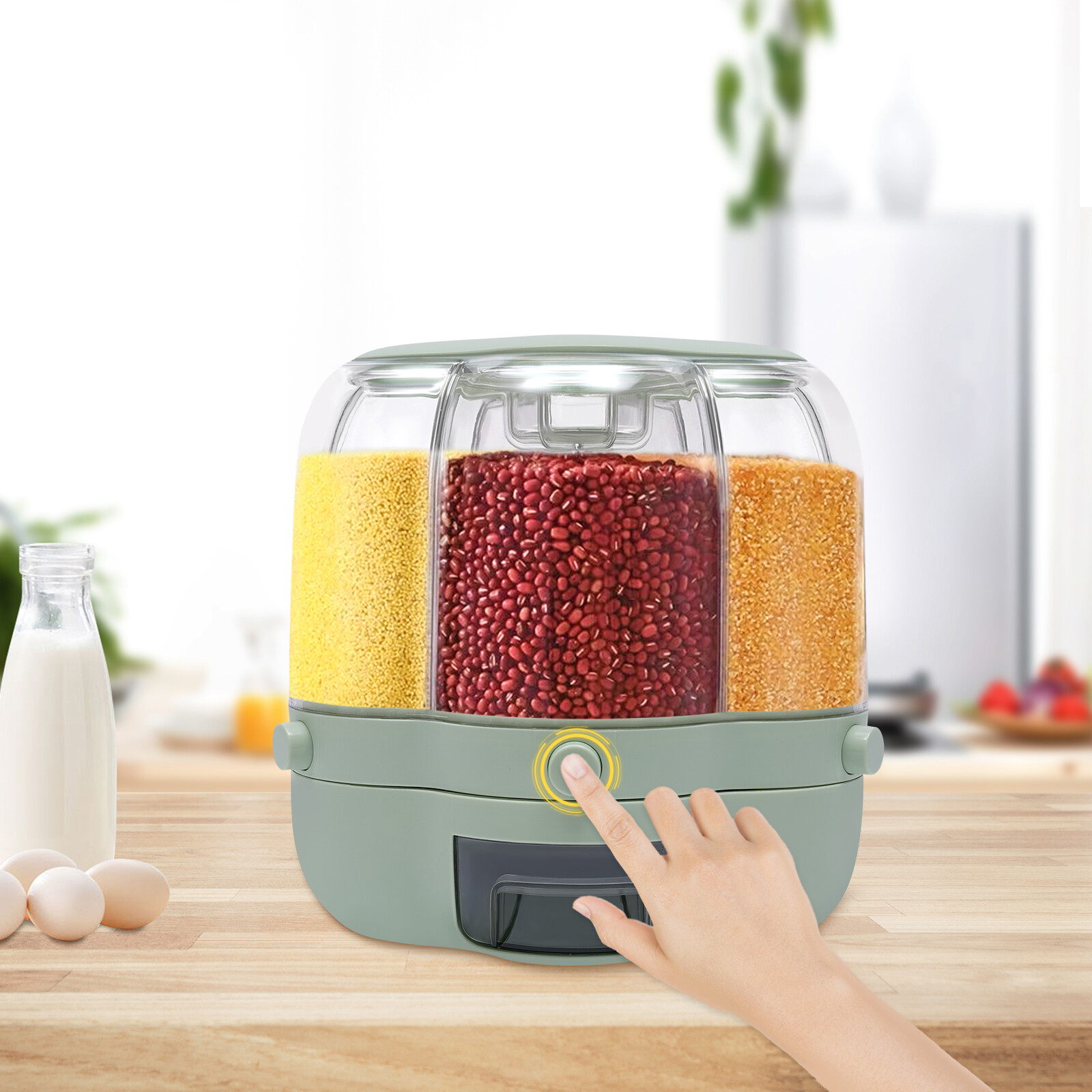 6 Barns Cereal Dispenser Rice Grain Dry Food Storage Container 360 Rotatable 8kg