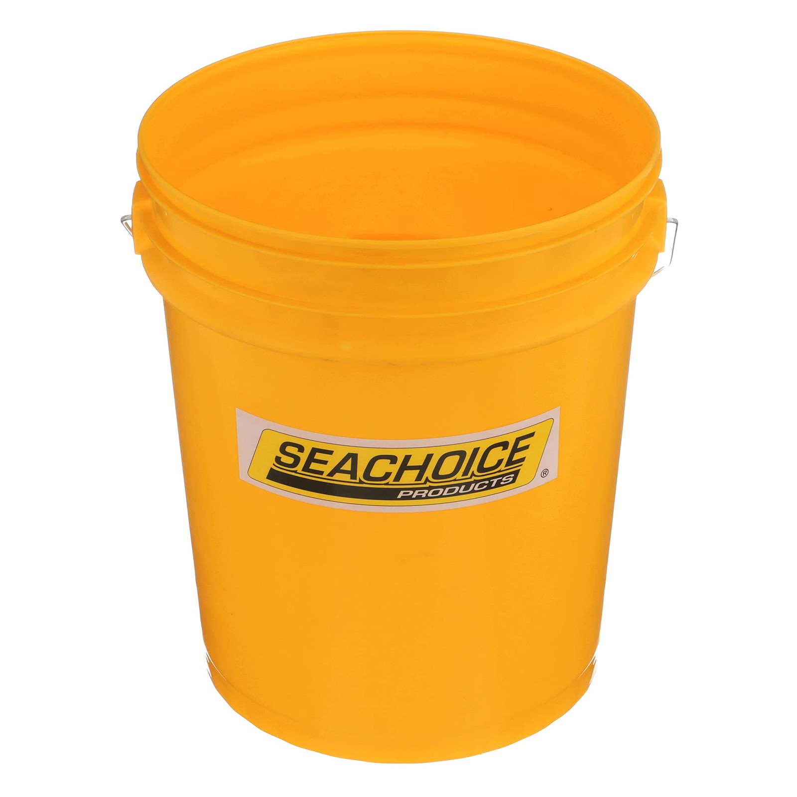 Yellow 5 Gallon Plastic Bucket Metal Handle Heavy Duty Utility Pail
