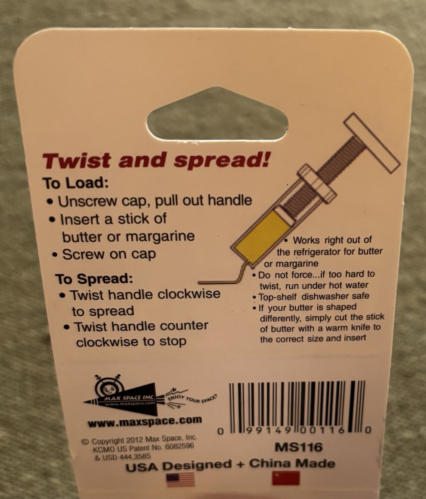New Butter Mill Butter & Margarine Dispenser Dishwasher Safe, Make 10 ft. Ribbon