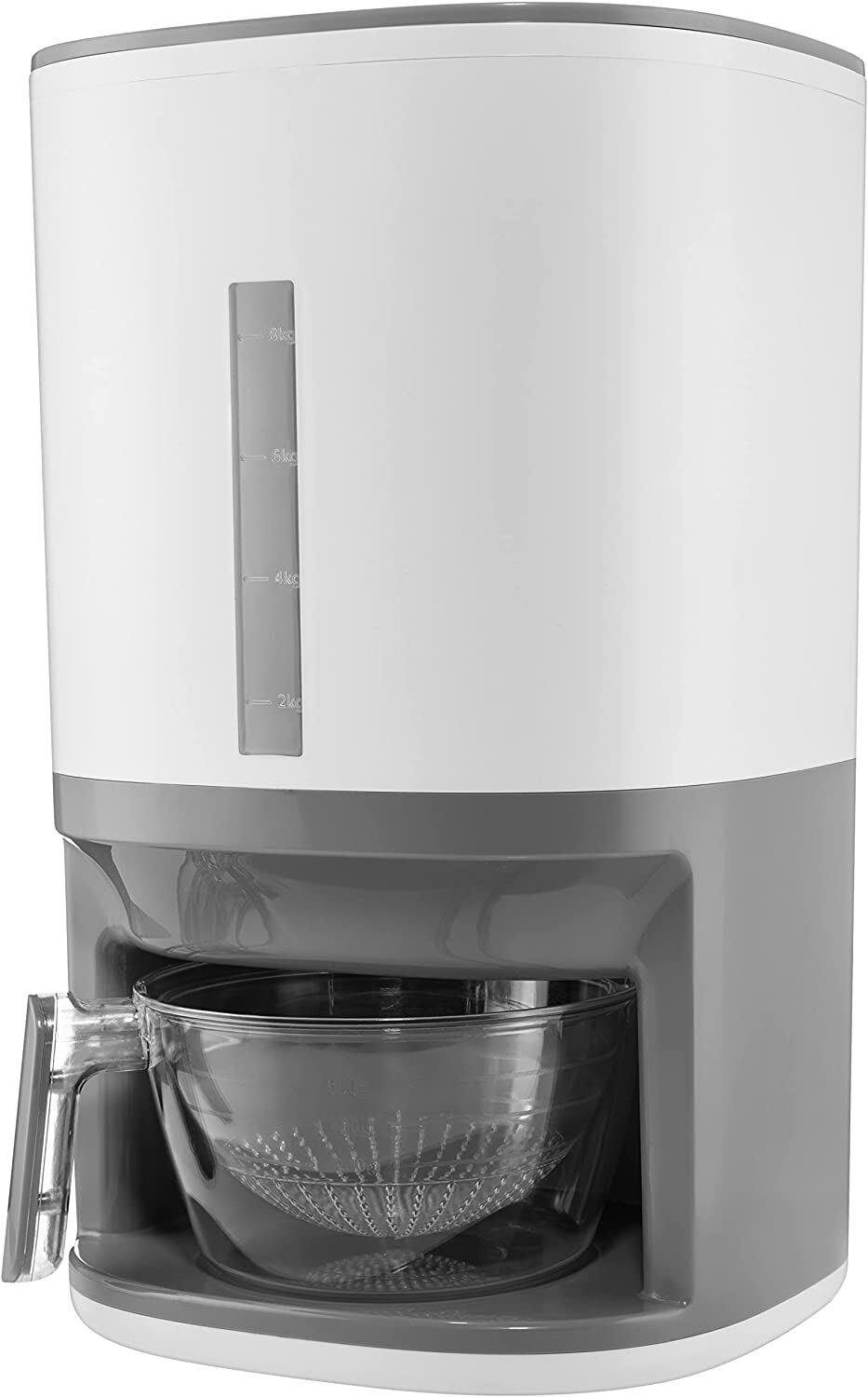 Rice Dispenser – 25 lbs Capacity with Measuring Cup – Airtight Dry Food Storage