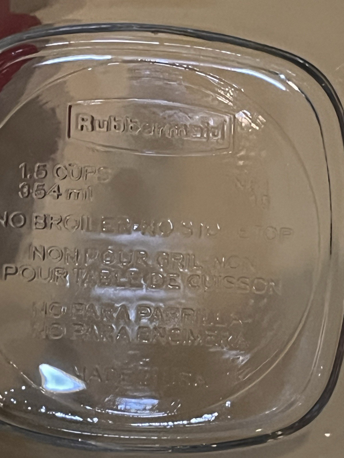 Rubbermaid Glass Container 1.5-cup/354mL 7N61 WITH LID