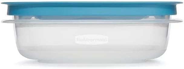 Rubbermaid Storage Containers, Easy Find Lids, Teal, 3 cup, Flex 3 Cup, Teal