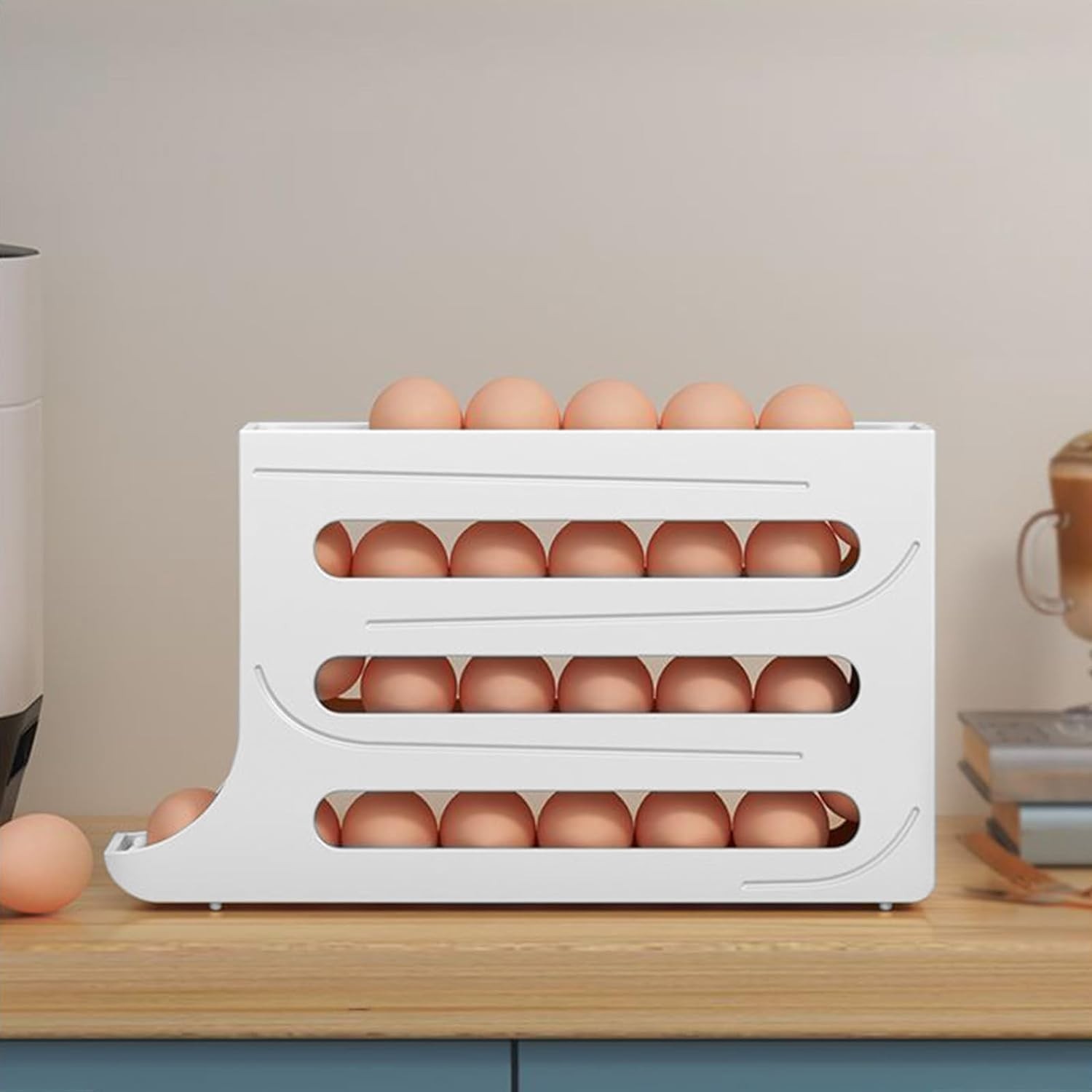Automatic Egg Rolling Rack – Egg Holder for Refrigerator%