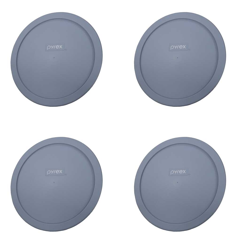 Pyrex 7402-PC 6/7 Cup Cerulean Blue Storage Replacement Lid (4-Pack)