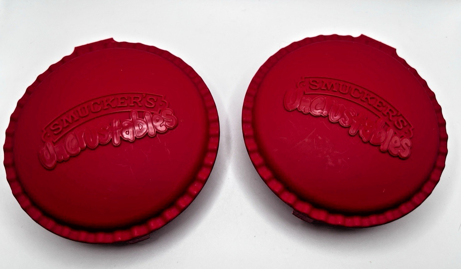 2 Smuckers Uncrustables Sandwich RED Lunch Storage Box Containers