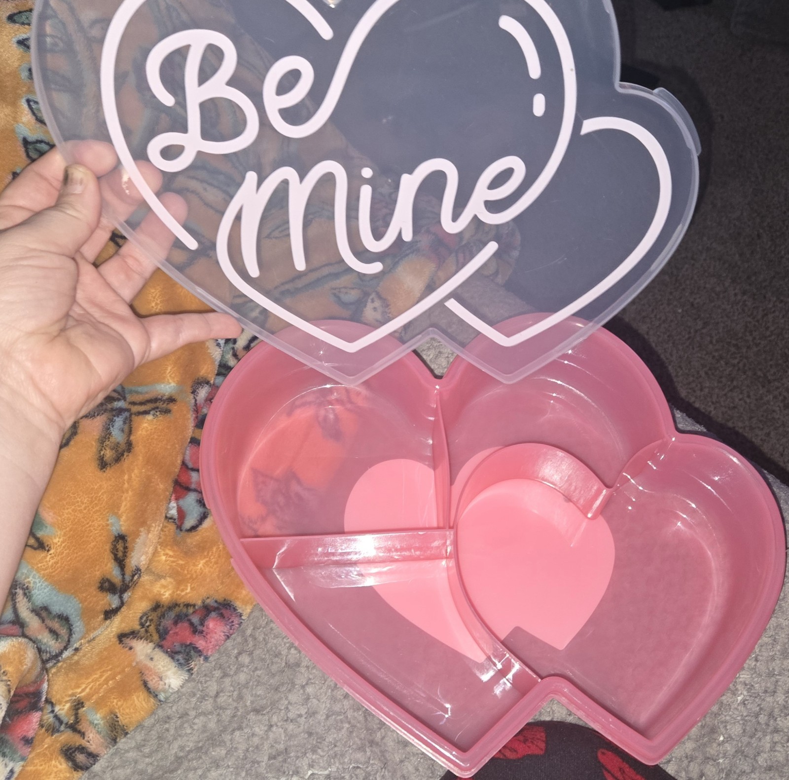3 “Be Mine” heart-shaped snack box from the Cook with Color Valentine collection