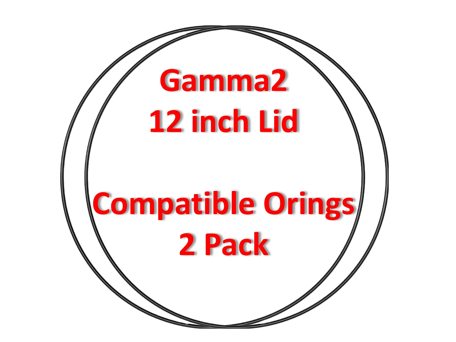 Gamma2 12 Inch Gamma Lid Compatible Seal Oring X2 for 3.5 to 7 Gallon Buckets