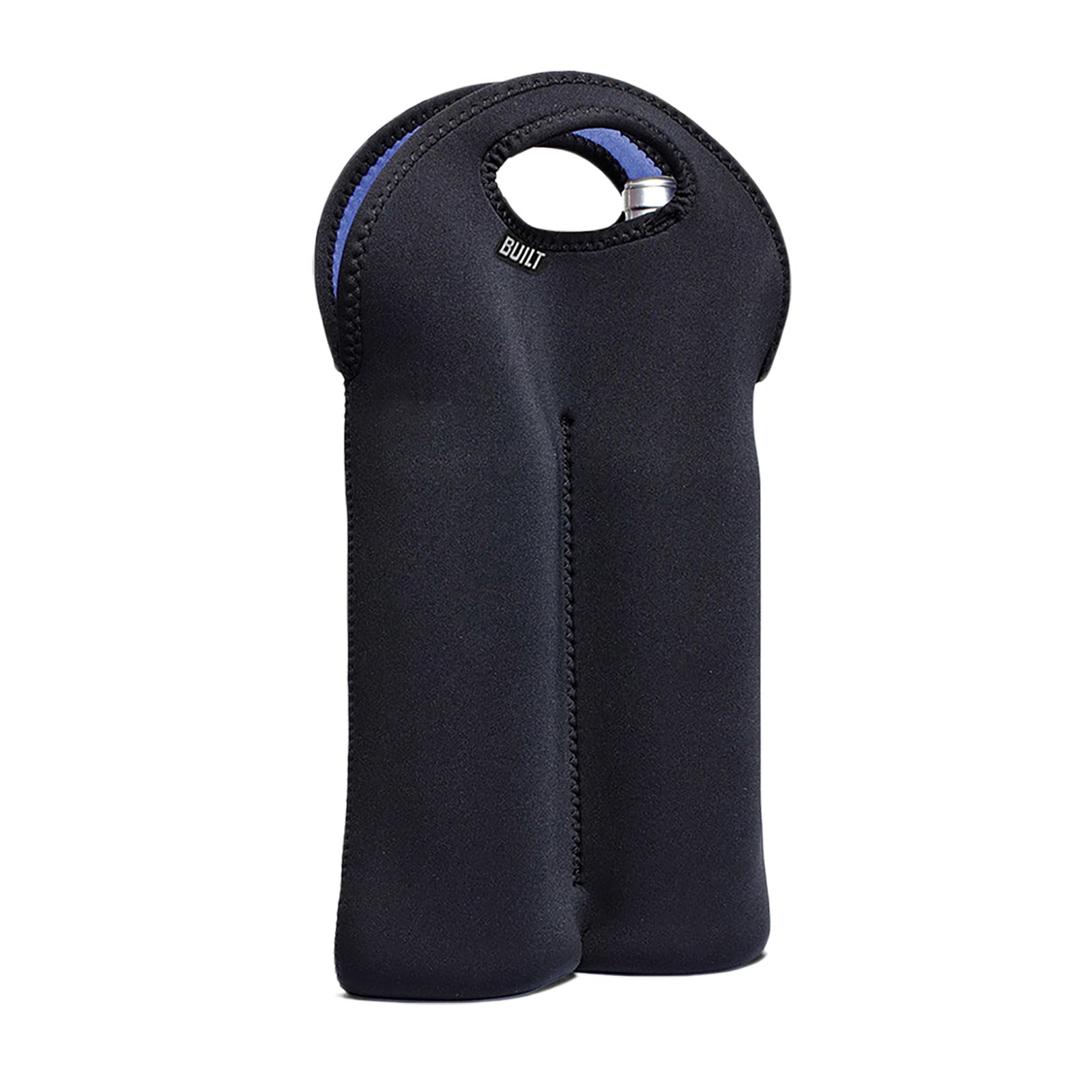 Built 2B-Blk 2-Bottle Stain Resistant Neoprene Wine/Water Bottle Carry Tote