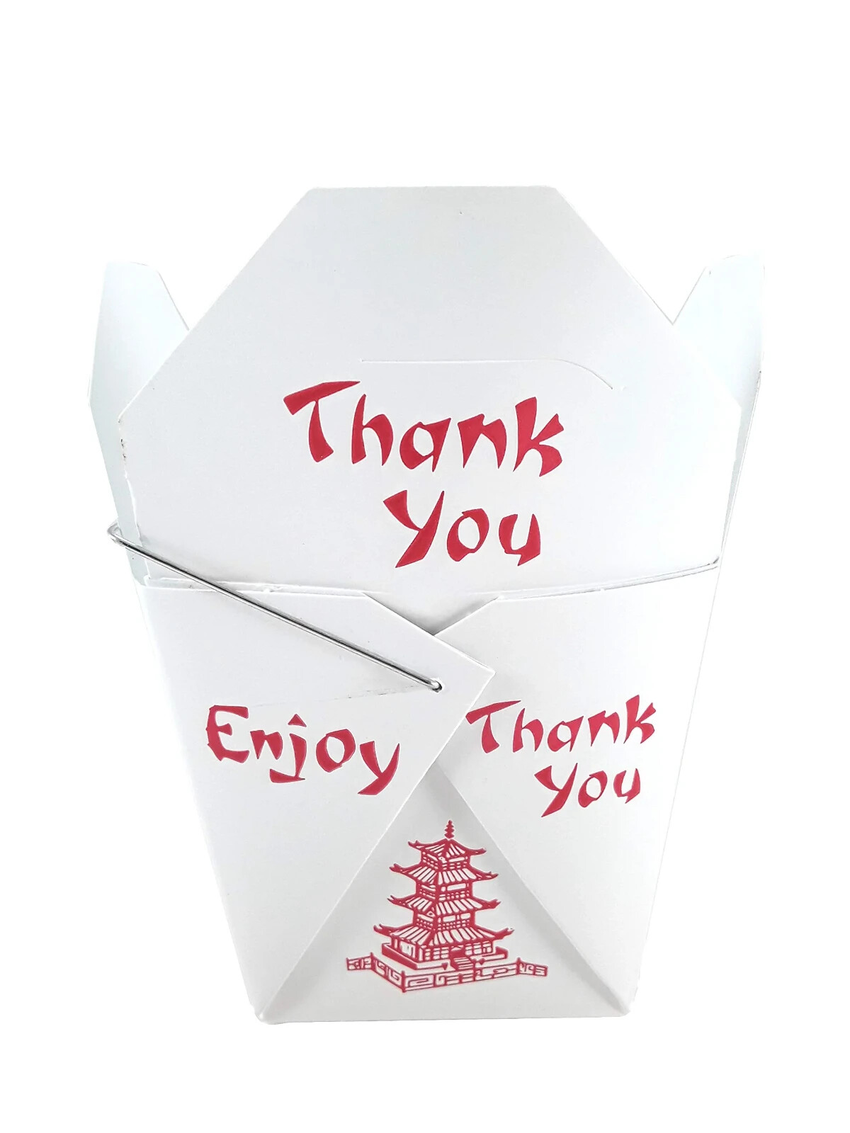 64oz White Style Asian Food Paper Take Out Boxes 150pcs