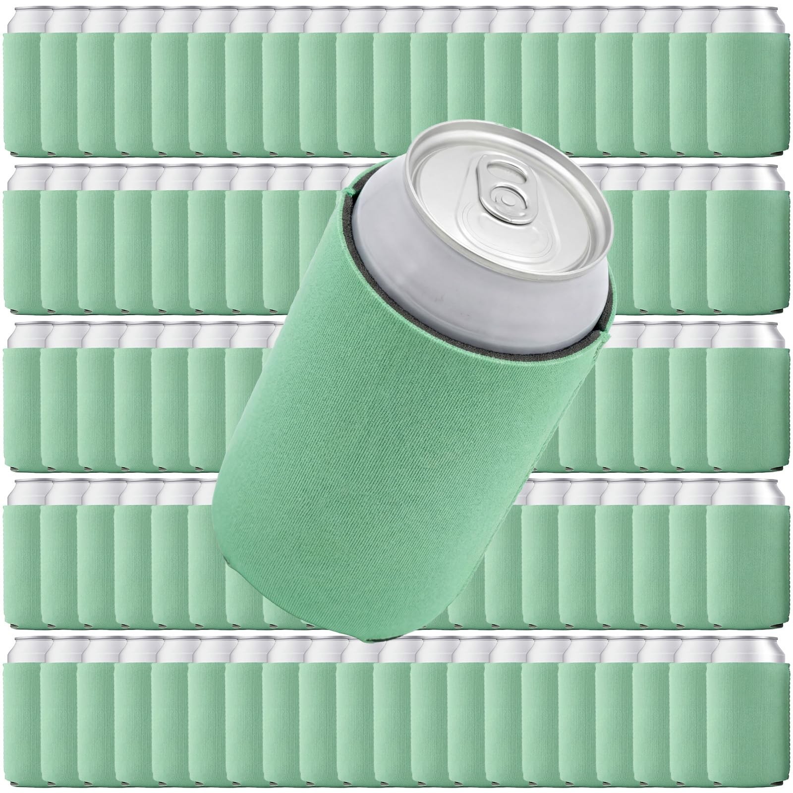 Chengu 100 Pack Can Cooler Sleeves Neoprene Sublimation Insulated Beer Sleeves